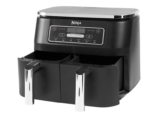 Изображение NINJA | Air Fryer | AF300 | Power 1 frying compartment: 1200 W; 2 frying compartments: 2400 W W | Capacity 7.6 L | Black