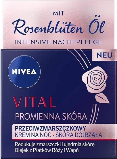 Изображение Nivea Vital Promienna Skóra Przeciwzmarszczkowy krem na noc 50ml