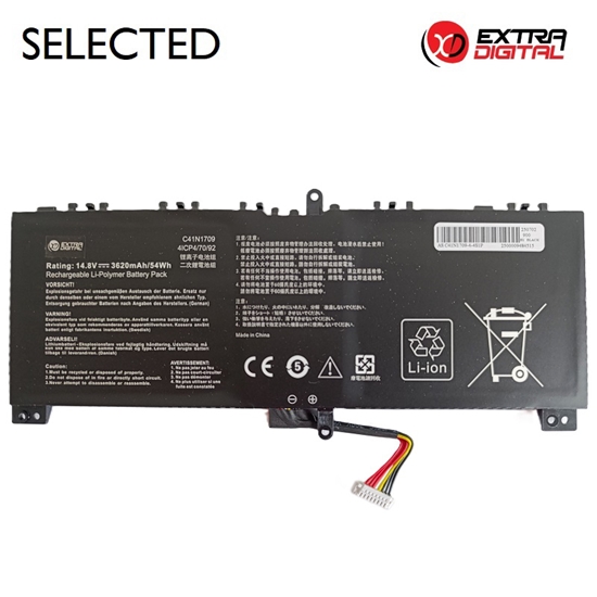 Picture of Notebook Battery ASUS C41N1709, 3620mAh, Extra Digital Selected