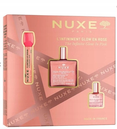 Picture of NUXE_SET The Infinite Glow In Pink Very Rose serum do ust 8ml + Huile Prodigieuse Or Florale suchy olejek 50ml + Huile Prodigieuse Florale suchy olejek 10ml