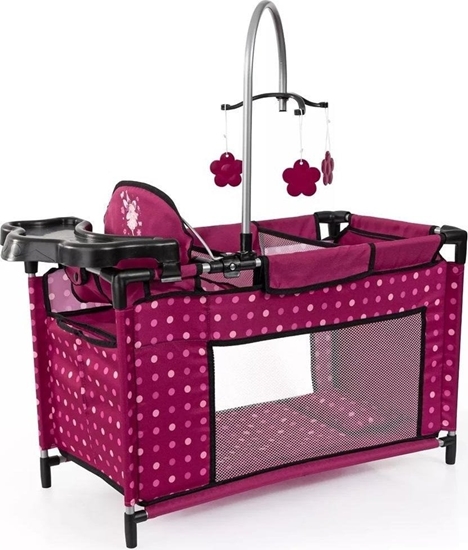 Picture of óeczko dla lalki rózowe z akcesoriami