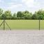 Picture of vidaXL Ogrodzenie hexagonalne Szare 0.6x25 m Stal, Supki ogrodzeniowe z podstawami 13 szt 32mm 70cm Stal ocynkowana