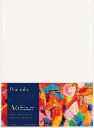 Изображение Papier akwarelowy A6 Finenolo 16szt biay DELI