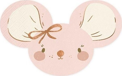 Изображение Party Deco Serwetki Myszki jasny róowe 16x10cm 20szt