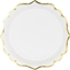Изображение Party Deco Talerzyki papierowe, biae ze zotymi brzegami, 18,5 cm, 6 szt. uniwersalny