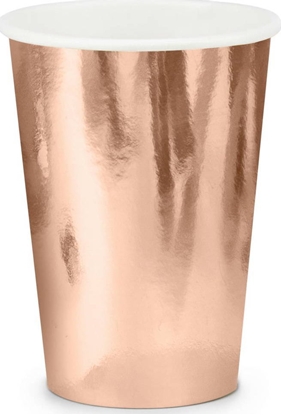 Attēls no PartyDeco Kubeczki papierowe róowe zoto 220 ml one size