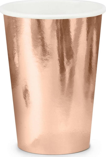 Picture of PartyDeco Kubeczki papierowe róowe zoto 220 ml one size