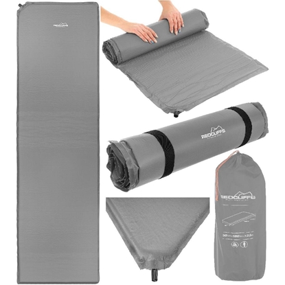 Picture of Pašpiepūšošais tūristu paklājiņš, matracis, 180x50x2,5 cm, pelēks, Redcliffs