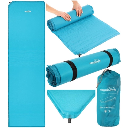 Attēls no Pašpiepūšošais tūristu paklājiņš, matracis, 180x50x2,5 cm, Redcliffs Blue