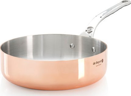 Picture of Patelnia De Buyer De Buyer Prima Matera Sauté Pan copper/steel. 20cm straight ind.