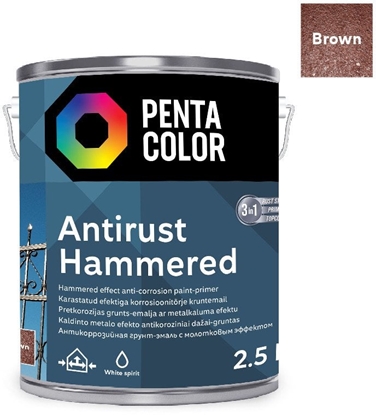 Picture of Pentacolor PAINT PENTAC ANTIRUST HAMMERED BRN 2,5L