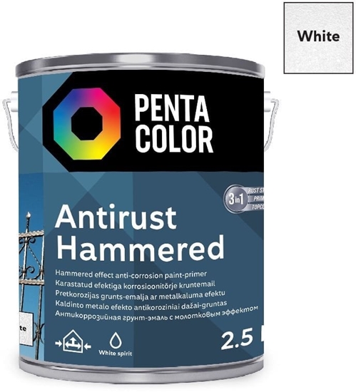 Picture of Pentacolor PAINT PENTAC ANTIRUST HAMMERED WHT 2,5L