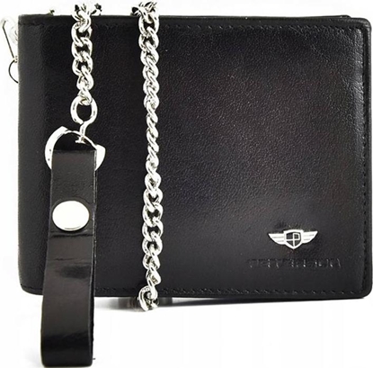 Picture of Peterson Czarny, skórzany portfel mski z acuchem Peterson NoSize