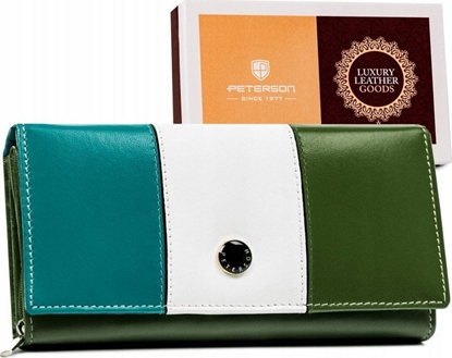 Picture of Peterson Duy portfel damski ze skóry naturalnej zamykany na zatrzask  Peterson NoSize