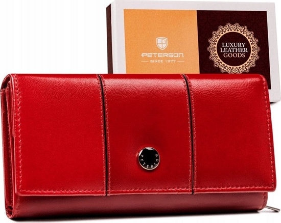 Picture of Peterson Duy portfel damski ze skóry naturalnej zamykany na zatrzask  Peterson NoSize