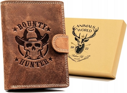 Изображение Peterson Duy, Pionowy Portfel Mski Ze Skóry Naturalnej