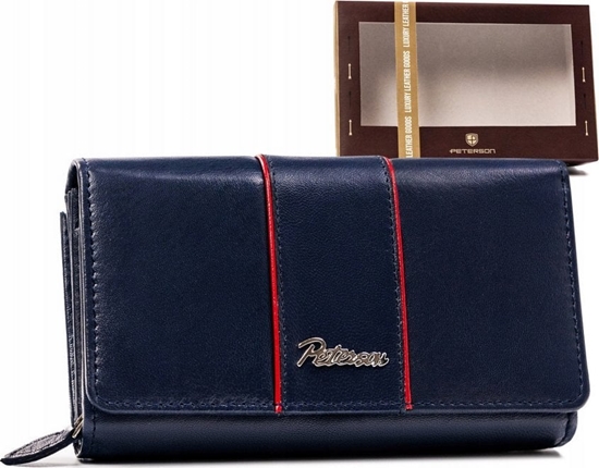 Изображение Peterson Duy, skórzany portfel damski na zatrzask - Peterson NoSize