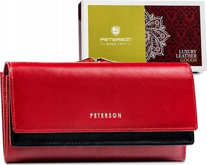 Изображение Peterson Duy, skórzany portfel damski na zatrzask i bigiel  Peterson
