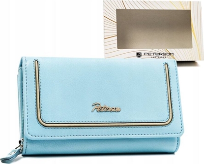 Изображение Peterson Duy, skórzany portfel damski na zatrzask i suwak - Peterson NoSize