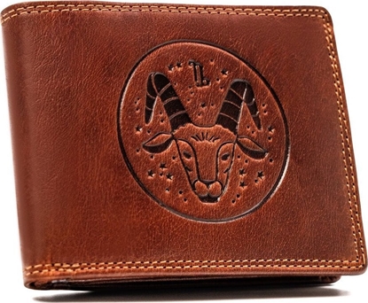 Изображение Peterson Duy, skórzany portfel mski z toczeniem przedstawiajcym znak zodiaku - Peterson NoSize