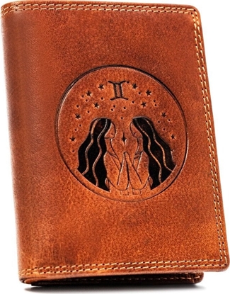 Изображение Peterson Duy, skórzany portfel mski z wytoczonym znakiem zodiaku - Peterson NoSize