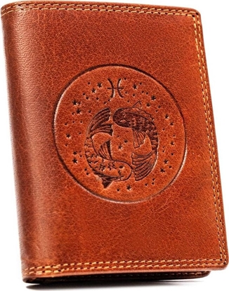Изображение Peterson Duy, skórzany portfel mski z wytoczonym znakiem zodiaku - Peterson NoSize