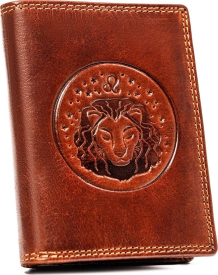 Изображение Peterson Duy, skórzany portfel mski z wytoczonym znakiem zodiaku - Peterson NoSize