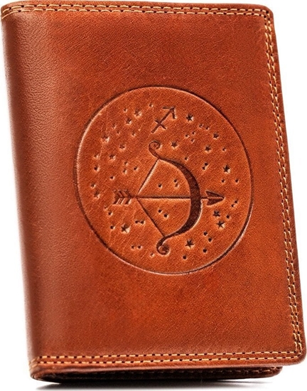 Изображение Peterson Duy, skórzany portfel mski z wytoczonym znakiem zodiaku - Peterson NoSize