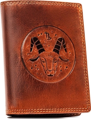 Изображение Peterson Duy, skórzany portfel mski z wytoczonym znakiem zodiaku - Peterson NoSize