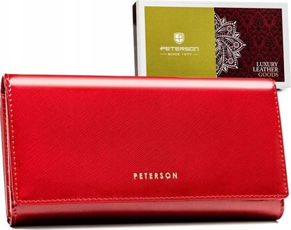 Изображение Peterson Elegancki, skórzany portfel damski na zatrzask - Peterson NoSize