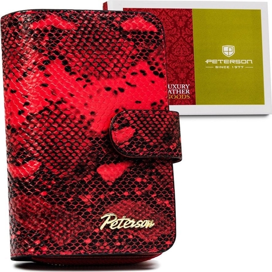 Изображение Peterson Kompaktowy Portfel Damski Z Egzotycznym Wzorem