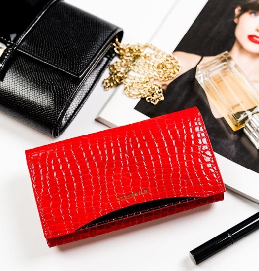 Picture of Peterson Lakierowany portfel z elegancki wzorem croco  Peterson NoSize