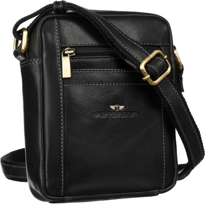 Изображение Peterson Listonoszka skórzana Peterson PTN TB-117-COM BLACK czarna