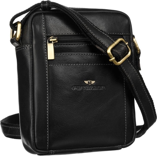 Изображение Peterson Listonoszka skórzana Peterson PTN TB-117-COM BLACK czarna
