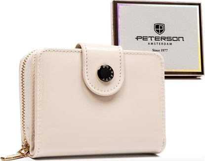 Изображение Peterson May portfel damski ze skóry ekologicznej na zatrzask i suwak - Peterson NoSize