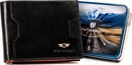 Изображение Peterson Niewielki, skórzany portfel mski z systemem RFID - Peterson NoSize