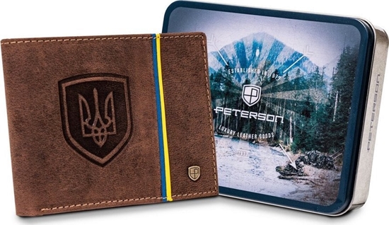 Изображение Peterson Nubukowy portfel mski z godem Ukrainy NoSize