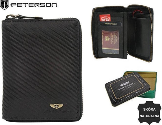 Изображение Peterson PETERSON PORTFEL MSKI  SKÓRZANY PTN 340-CA-6655 czarny 301-Z R 2-1-1
