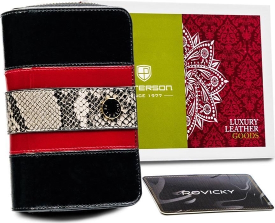 Изображение Peterson Pionowy, skórzany portfel z wowym wzorem NoSize