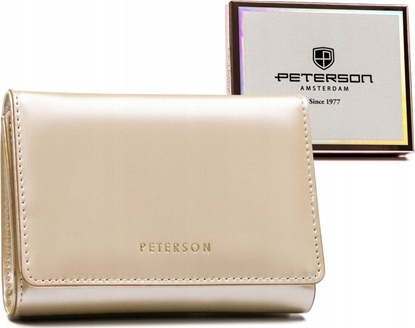 Изображение Peterson Portfel damski ze skóry ekologicznej na zatrzask i suwak - Peterson NoSize