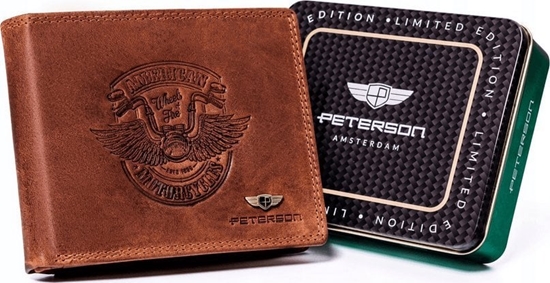 Изображение Peterson Portfel Mski Bez Zapicia Ze Skóry Nubukowej