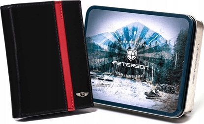 Picture of Peterson Portfel skórzany czarny [DH] Portfel mski skórzany PTN N575-VTP-BL-R