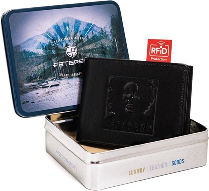 Picture of Peterson Poziomy portfel mski z ozdobnym toczeniem NoSize