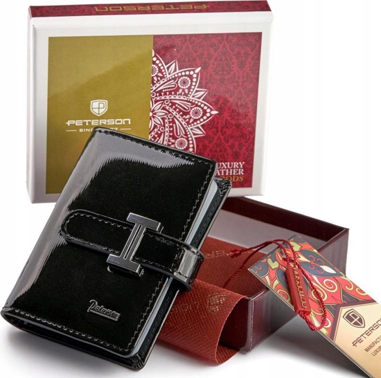 Picture of Peterson Skórzane etui na dokumenty z ozdobnym zapiciem Peterson NoSize