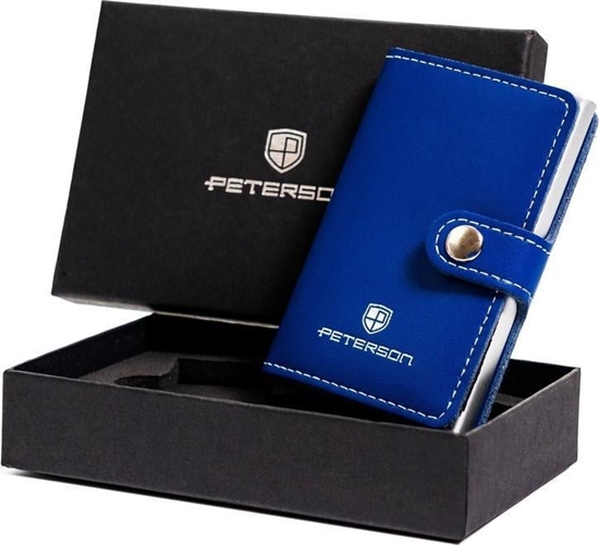 Picture of Peterson Skórzane etui z podajnikiem na karty i wizytówki - Peterson