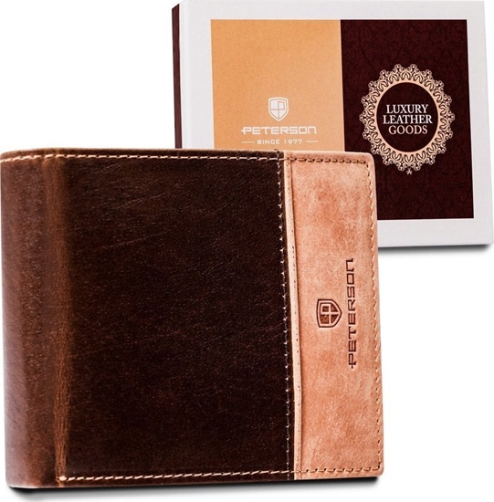 Изображение Peterson Skórzany dwukolorowy portfel mski NoSize