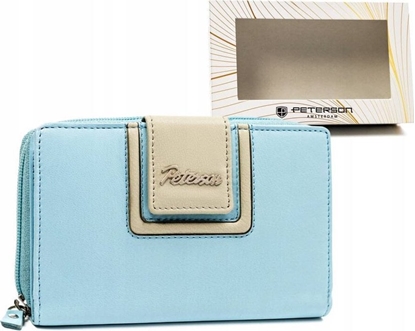 Picture of Peterson Skórzany portfel damski na zatrzask i suwak - Peterson NoSize