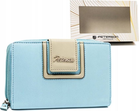 Picture of Peterson Skórzany portfel damski na zatrzask i suwak - Peterson NoSize