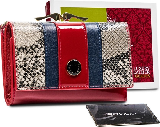 Изображение Peterson Skórzany portfel damski z portmonetk na bigiel NoSize