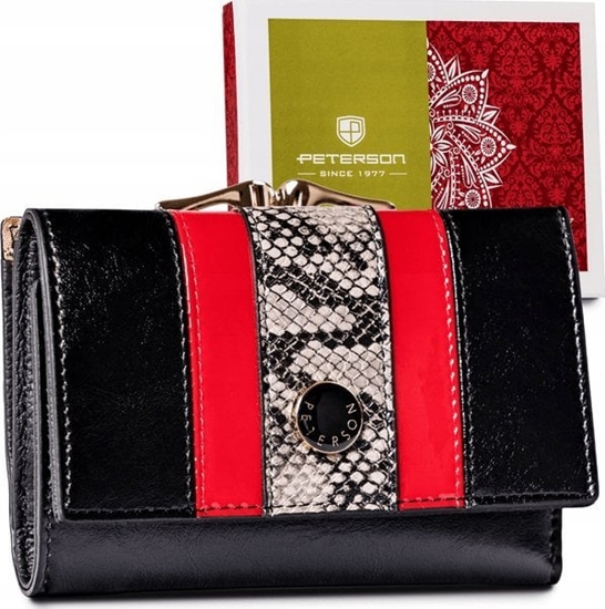 Изображение Peterson Skórzany portfel damski z portmonetk na bigiel  Peterson NoSize
